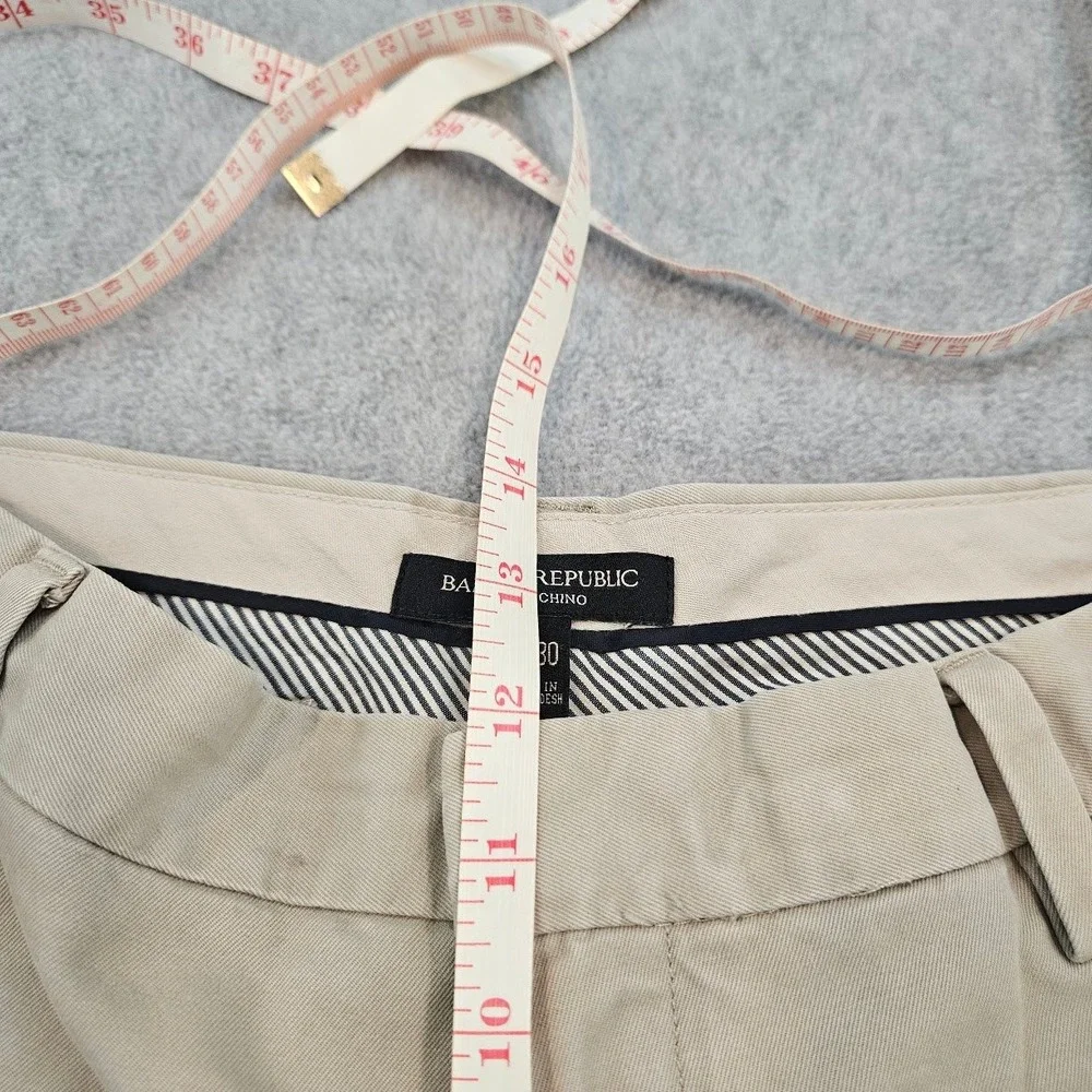 Banana Republic Gavin Chino Mens 34x30 Khaki Tan Straight Leg Cotton Pants